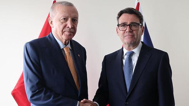 Cumhurbaşkanı Erdoğan, İngiltere Başbakanı Burnham ile bir araya geldi