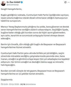 Ankara'da 6 ilçe belediye başkanı CHP'den istifa etti
