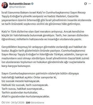 İletişim Başkanı Duran'dan, İsrail Savunma Bakanı Katz'a tepki