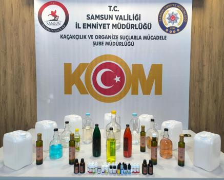Samsun’da 35 litre etil alkol ele geçirildi