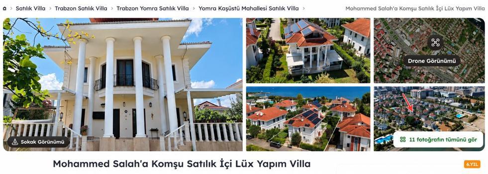 'Salah'a komşu' villa ilanı; Trabzonspor'dan izinsiz kullanıma uyarı