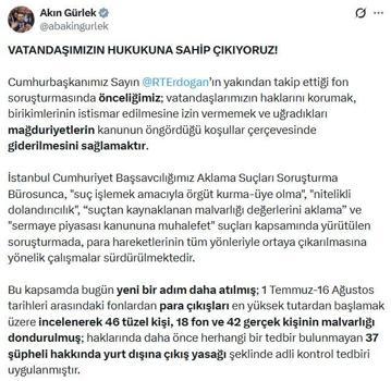 Fon soruşturmasında mal varlıklarını dondurma kararı