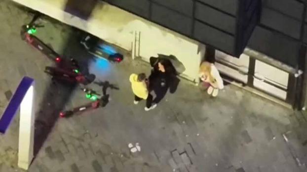 Beyoğlu'nda asayiş denetimi; fuhuş pazarlığı dronla tespit edildi