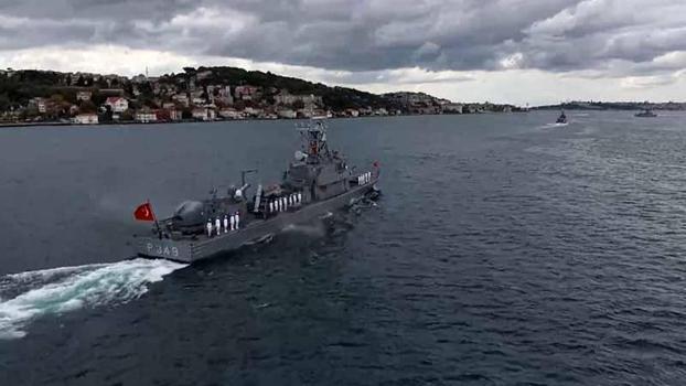 Preveze Deniz Zaferi’nin 488’inci yıl dönümünde İstanbul Boğazı’nda 15 gemiyle geçit töreni