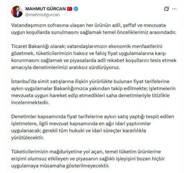 Ticaret Bakanlığı'ndan İstanbul'daki simit fiyatlarına inceleme