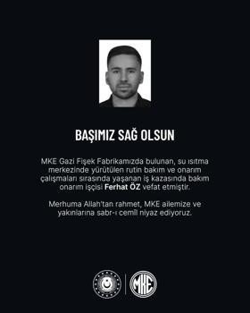 MKE Gazi Fişek Fabrikası'nda iş kazası; 1 ölü, 3 yaralı