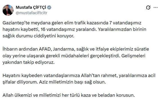 Gaziantep’te yolcu otobüsü ile otomobil çarpıştı; 7 ölü,16 yaralı (5)