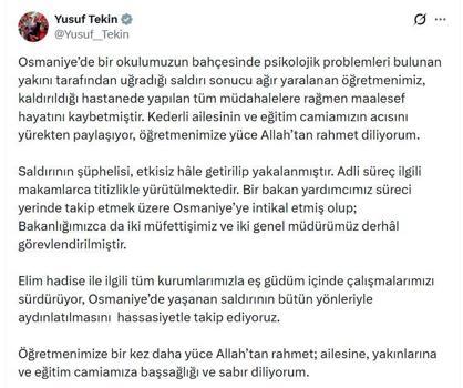 Okul bahçesinde tartıştığı öğretmen amcasını öldürdü (3)