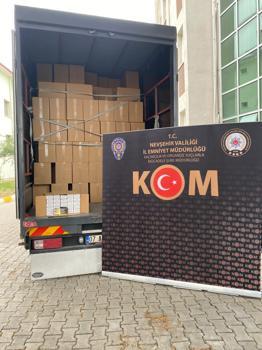 Nevşehir'de 4 milyon 290 bin makaron ele geçirildi