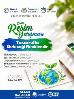 Yunusemre'de 'Tasarruf' temalı ödüllü resim yarışması