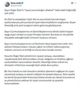 AK Parti'li Çelik: Bu zihniyetin milletimize vereceği hiçbir ahlak dersi yok