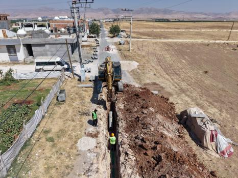 Mardin’de 4 bin 500 metrelik kanalizasyon hattı çalışması