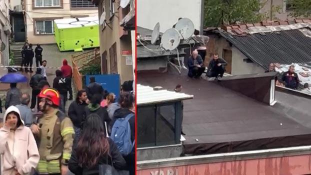 Kağıthane’de eşi 2 aydır eve gelmeyince çatıya çıktı; polis ikna etti