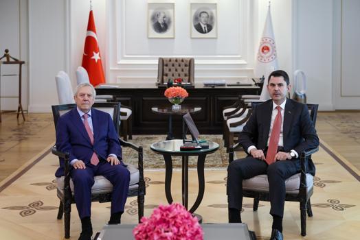 Bakan Kurum, Aziz Yıldırım'ı kabul etti