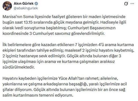 Manisa'da maden ocağında göçük: 2 ölü (7)
