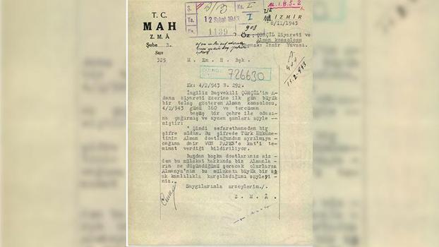 MİT, İnönü ile Churchill görüşmesinin Alman çevrelerine yansımasına ilişkin belgeyi paylaştı