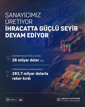 Bakan Kacır: Türkiye ekonomisi ihracat rotasında kararlılıkla ilerliyor