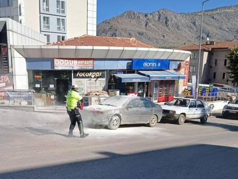 KPSS’ye girdi, sınav sırasında otomobili yandı