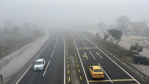 Bolu Dağı'nda sis etkili oldu