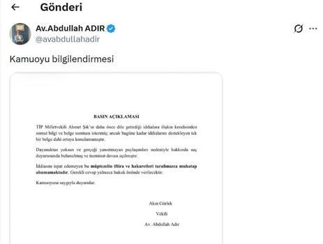 Bakan Gürlek’in avukatından 'Ahmet Şık' açıklaması