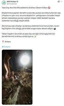 Ankara'da yasa dışı av denetimi; ses cihazları ve kameralar ele geçilirdi
