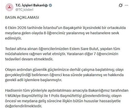 Başakşehir'deki olaya ilişkin 1 mülkiye, 1 polis başmüfettişi görevlendirildi