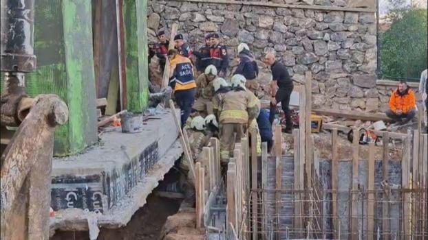 Çekmeköy'de toprak kayması; göçük altında kalan işçi yaralandı