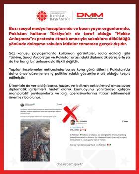 DMM'den 'Mekke Anlaşması'na ilişkin dezenformasyon uyarısı