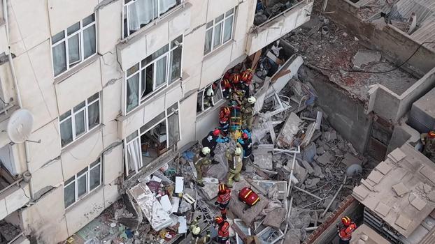 Maltepe 7 katlı binada çökme; 5 kişi kurtarıldı