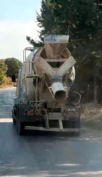 Yola harç döken beton mikserine 200 bin lira ceza
