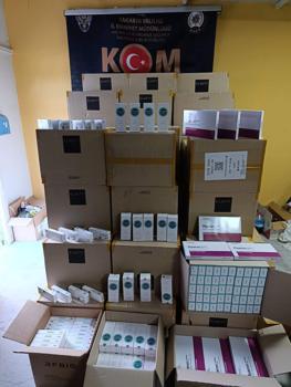 Sakarya'da 10 bin 700 adet kaçak kozmetik dolgu ürünü ele geçirildi