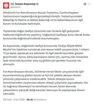 'Dördüncü Fon Koordinasyon Kurulu Toplantısı' gerçekleştirildi