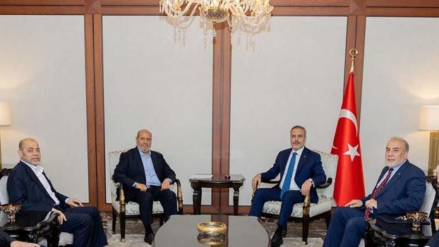 Bakan Fidan, Hamas Siyasi Büro Şefi Hayye ve beraberindeki Hamas heyetini kabul etti