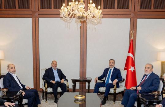 Bakan Fidan, Hamas Siyasi Büro Şefi Hayye ve beraberindeki Hamas heyetini kabul etti