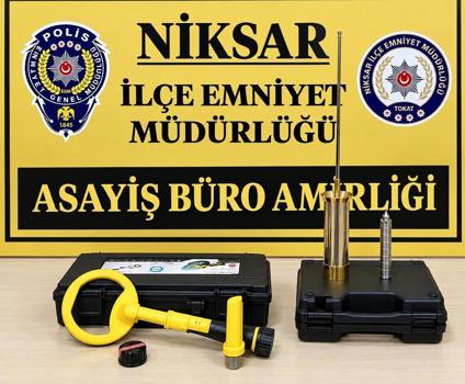 Tokat'ta kaçak define arayan 3 şüpheli yakalandı