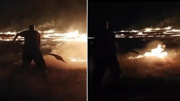 Adıyaman'da anız yangını