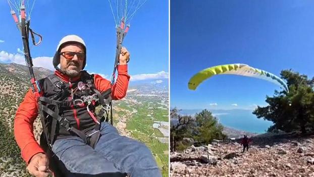 Finike'de keşfedilen doğal rampada ilk yamaç paraşütü uçuşu