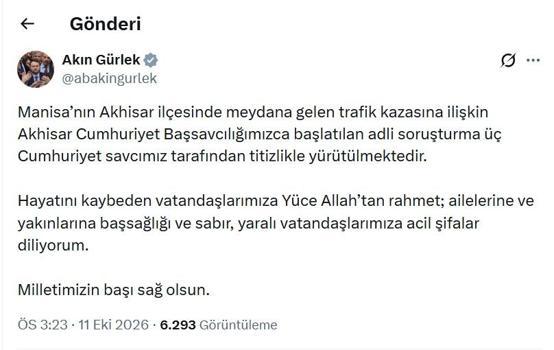 Manisa'da tur otobüsü ve TIR'ın çarpıştığı kazada 11 ölü, 27 yaralı (4)
