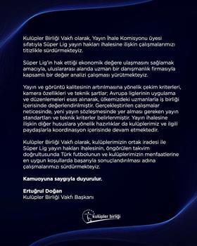 Kulüpler Birliği’nden yayın ihalesiyle ilgili açıklama