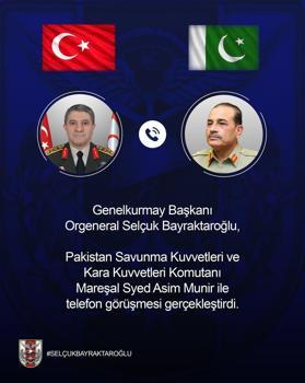 Genelkurmay Başkanı Orgeneral Bayraktaroğlu, Pakistan Savunma Kuvvetleri Komutanı Munir ile görüştü
