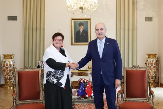 Kurtulmuş, Avrupa Konseyi Parlamenterler Meclisi Başkanı Bayr ile görüştü