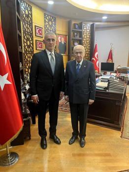 Devlet Bahçeli, TFF Başkanı Hacıosmanoğlu'nu kabul etti