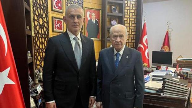 Devlet Bahçeli, TFF Başkanı Hacıosmanoğlu'nu kabul etti
