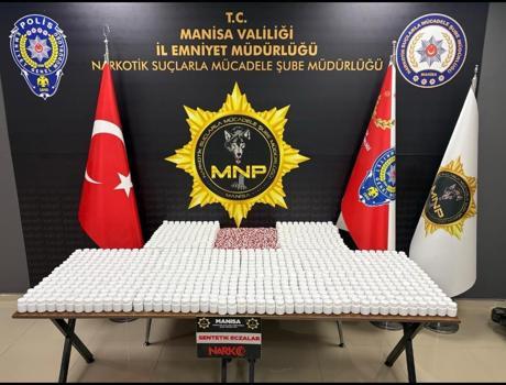Manisa’da 57 bin sentetik ecza ele geçirildi; 2 tutuklama