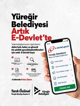 Yüreğir Belediyesi artık e-Devlet'te