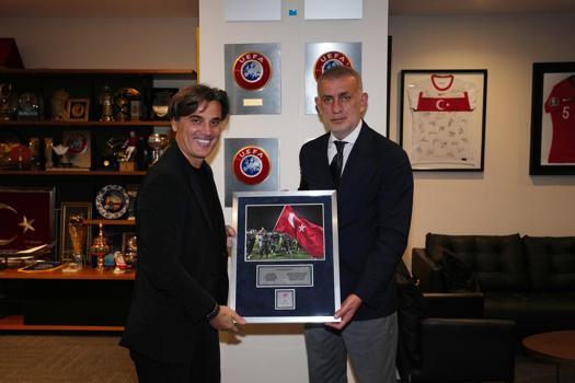 TFF Başkanı Hacıosmanoğlu, Vincenzo Montella ile bir araya geldi