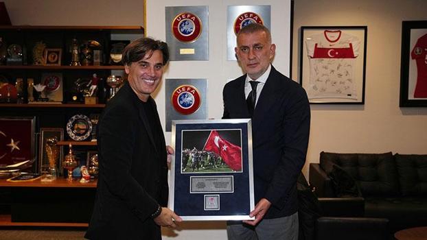 TFF Başkanı Hacıosmanoğlu, Vincenzo Montella ile bir araya geldi
