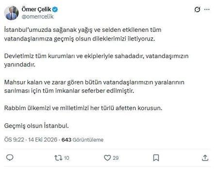 AK Parti'li Çelik: Devletimiz tüm kurumları ve ekipleriyle sahadadır