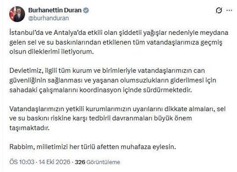 İletişim Başkanı Duran: Devletimiz tüm kurum ve birimleriyle sahada