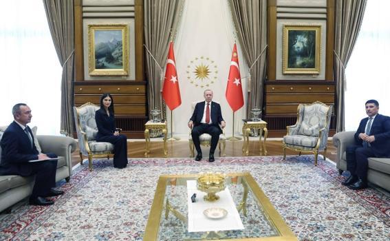 Cumhurbaşkanı Erdoğan, Özbekistan Cumhurbaşkanlığı İdaresi Başkanı Mirziyoyeva'yı kabul etti